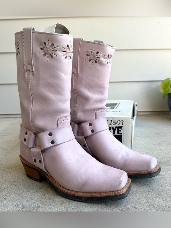 Frye Shoes - Rare Vintage FRYE Harness 12R Pink Floral Boots